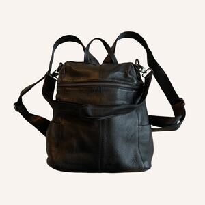 BOYATU black buttery leather backpack 11x13 inch